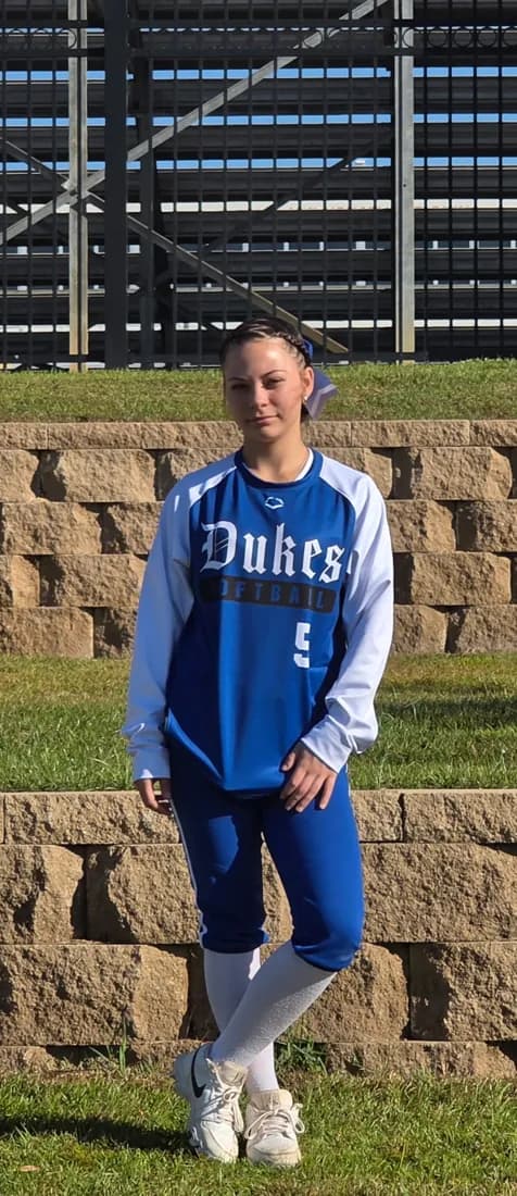 Alexis Arnold, Class of 2029 Lady Dukes pitcher, #5.